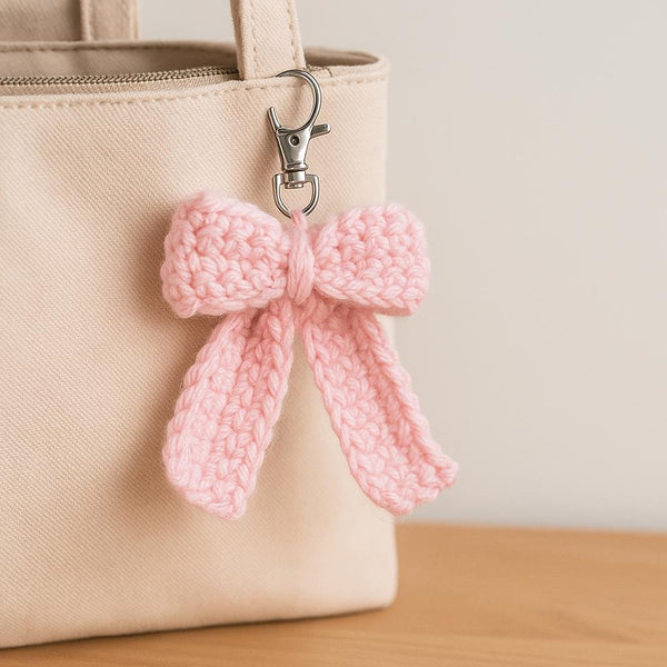 Bow Keychain Pattern PDF : Bag Charm, Hair Accessory