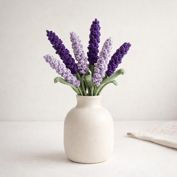 Crochet Lavender Flower Tutorial: Crochet Floral Decor, Instant PDF Download