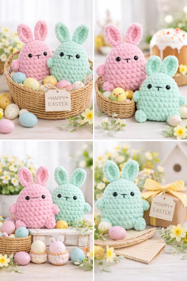 Crochet Plush Bunny PDF Pattern: Beginner Amigurumi, Easter Bunny Gift