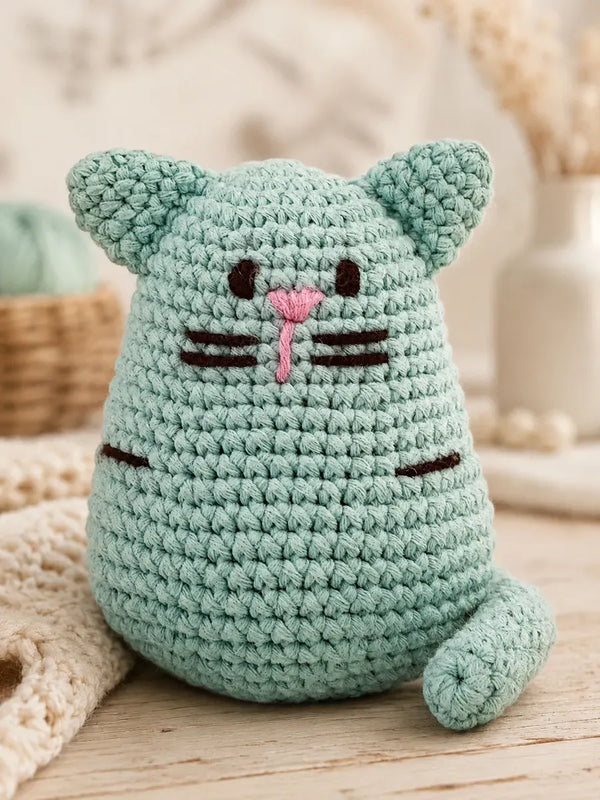 Amigurumi Animal Crochet Pattern Set of 5: Cat, Bunny, Lion, Elephant & Giraffe PDF Bundle