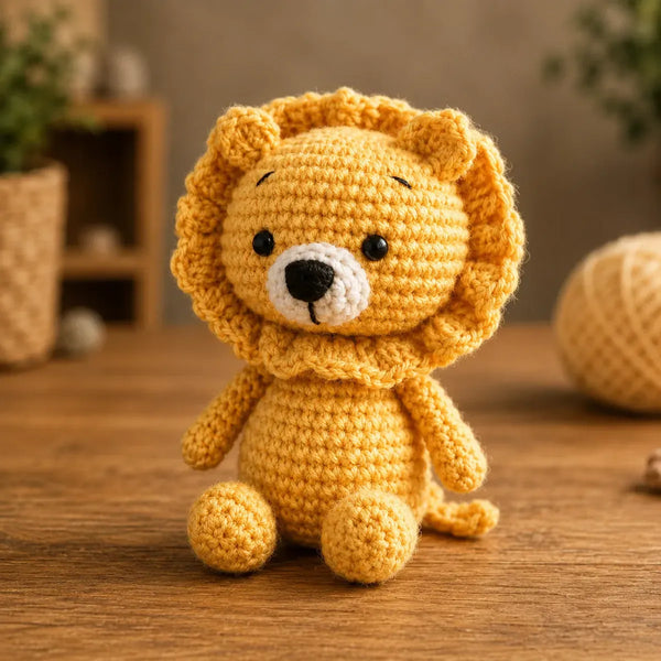 Amigurumi Animal Crochet Pattern Set of 5: Cat, Bunny, Lion, Elephant & Giraffe PDF Bundle