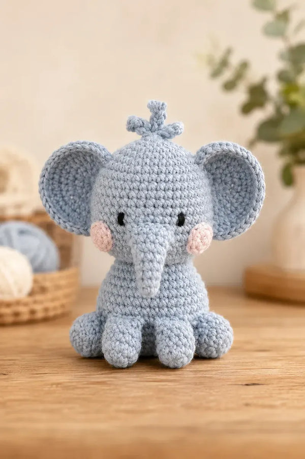 Amigurumi Animal Crochet Pattern Set of 5: Cat, Bunny, Lion, Elephant & Giraffe PDF Bundle