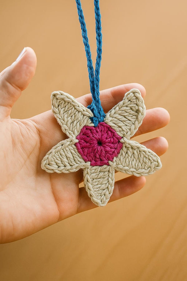 Crochet Star Pattern: Raffia Ornament, Keychain, Bag Charm (PDF Download)