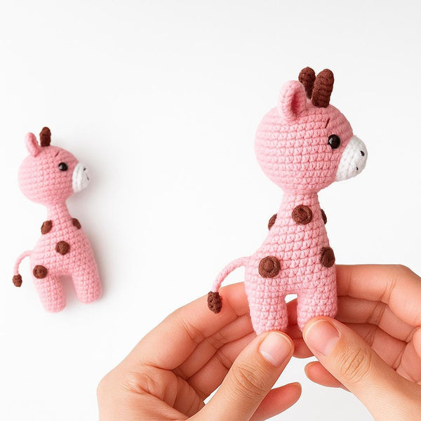 Amigurumi Giraffe Keychain/ PDF Crochet Pattern (No-Sew, Beginner Friendly)/ Instant PDF /  • Easy& Quick