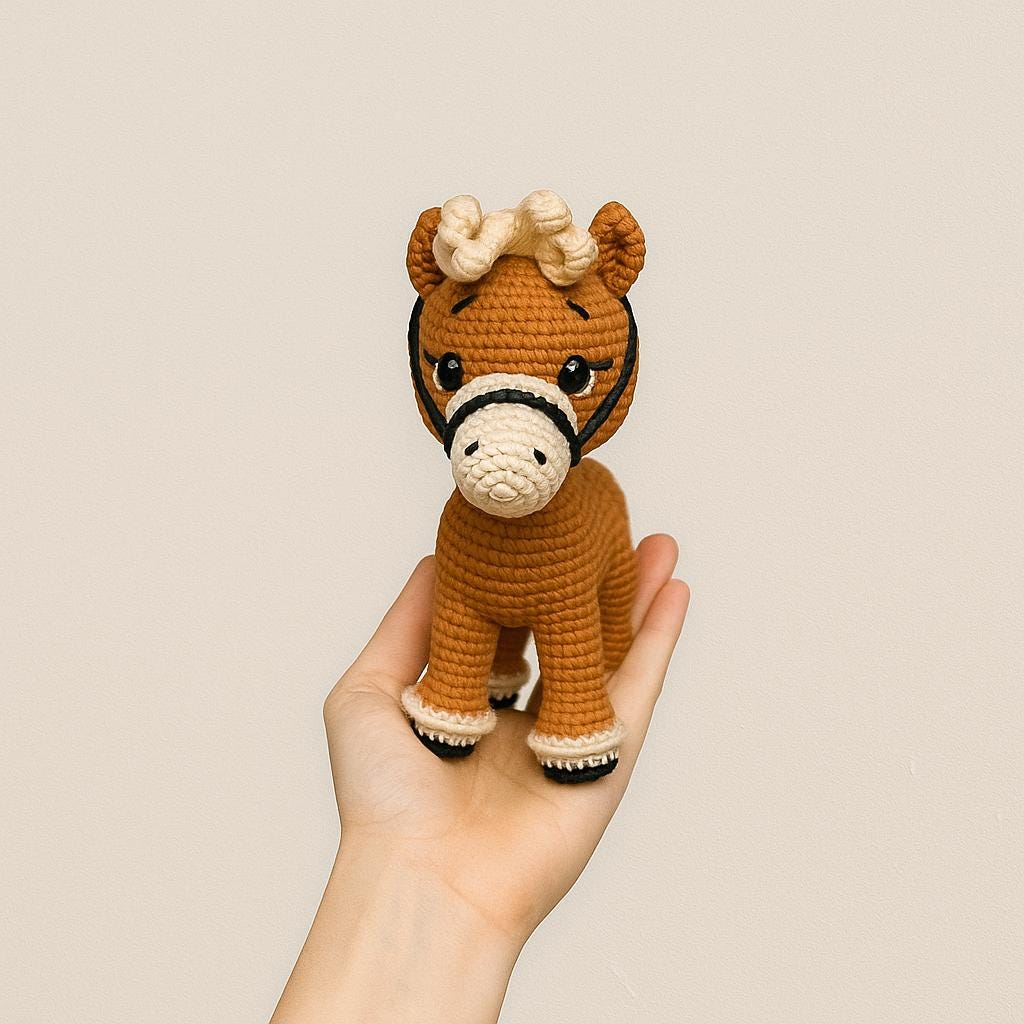 Mini Amigurumi Horse Crochet Pattern – Step-by-Step PDF Tutorial