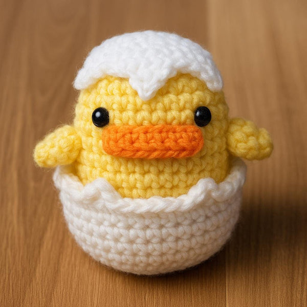 Amigurumi Duckling Crochet Pattern: PDF Tutorial with Eggshell