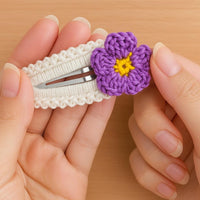 Crochet Flower Hair Clip – PDF Pattern (Digital Download)