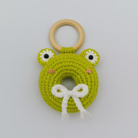 Crochet Frog Donut Keychain PDF Pattern - Amigurumi Accessory