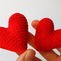 Crochet Heart Keychain Amigurumi: PDF Pattern (Beginner Friendly)