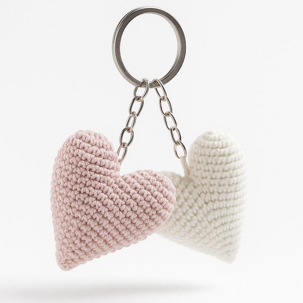 Crochet Heart Keychain Amigurumi: PDF Pattern (Beginner Friendly)