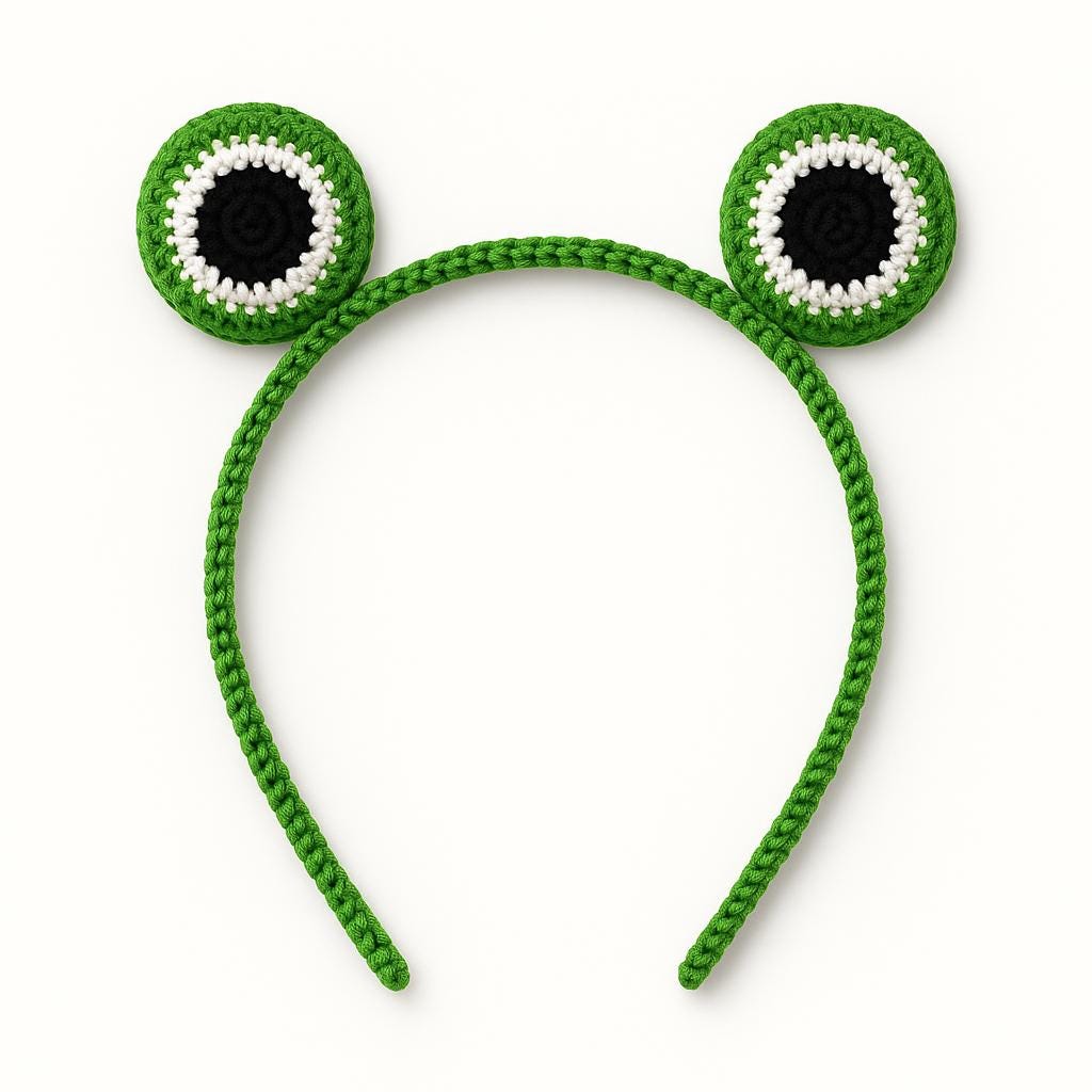 Crochet Frog Crown PDF Pattern: Beginner-Friendly Kawaii Accessory