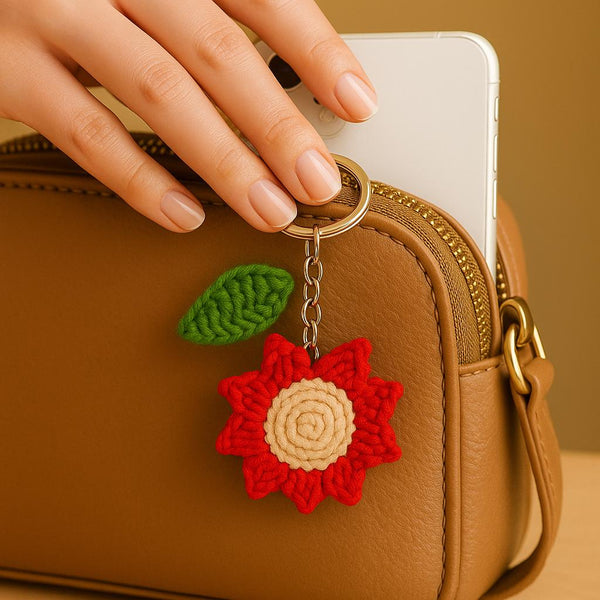 Crochet Sunflower Keychain Pattern: Beginner-Friendly PDF Tutorial