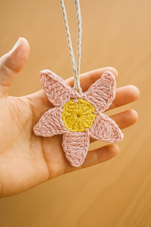 Crochet Star Pattern: Raffia Ornament, Keychain, Bag Charm (PDF Download)