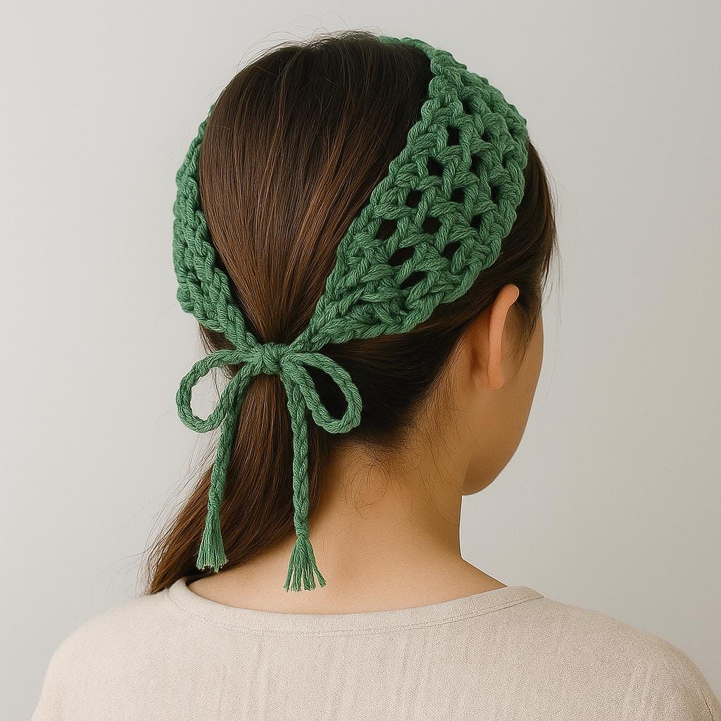 Crochet Mesh Headband Pattern – Beginner Friendly PDF Tutorial