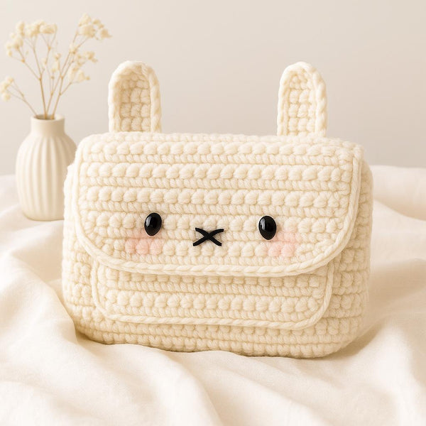 Crochet Animal Pouch Pattern: Bear, Cat, Bunny (PDF Tutorial)