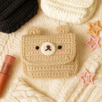 Crochet Animal Pouch Pattern: Bear, Cat, Bunny (PDF Tutorial)