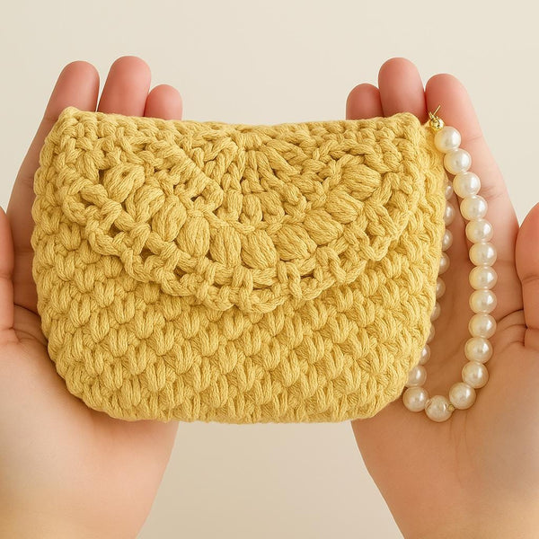 Mini Pouch Crochet PDF Pattern/ Mini Coin/Earbud Case/ Spike (Drop) Stitch/ Beginner Friendly