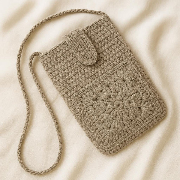 Crochet Phone Bag (with Front Pocket) – PDF Pattern
