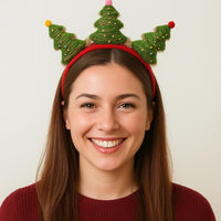 Christmas Headband with Stuffed Tree Crochet PDF Pattern : No Abbreviations
