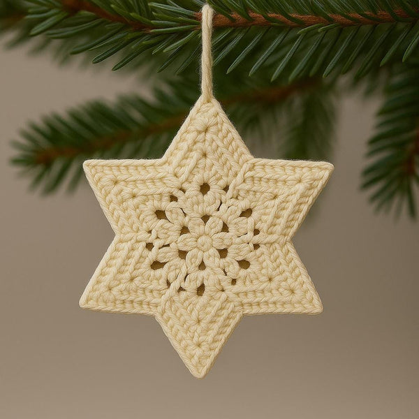 Crochet Six-Point Star Ornament PDF Pattern : Fast & Easy, Beginner