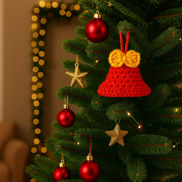 Christmas Bell Ornament Crochet PDF Pattern: Fast, Easy, Beginner