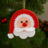 Crochet Santa Keychain PDF Pattern : Ornament, Fast & Beginner-Friendly