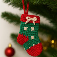 Mini Bootie Charm Crochet PDF Pattern: Keychain or Tree Ornament