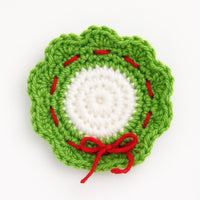 Christmas Coasters Crochet PDF :  Peppermint, Snowman, Gingerbread, Wreath, Ornament, Belt