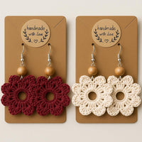 Crochet Flower Earrings – PDF Pattern/ Instand download/ easy-quick
