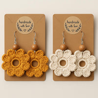 Crochet Flower Earrings – PDF Pattern/ Instand download/ easy-quick