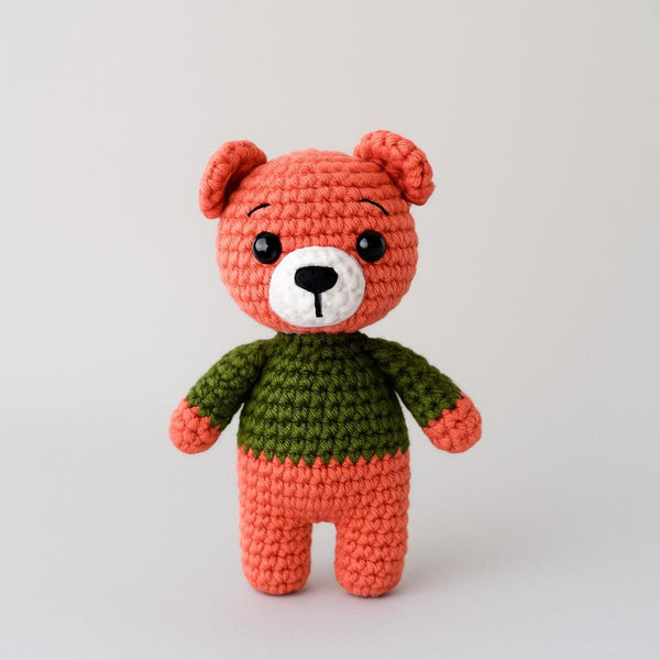 Crochet Bear Keychain Pattern: No-Sew Amigurumi PDF (Beginner Friendly)