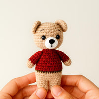 Crochet Bear Keychain Pattern: No-Sew Amigurumi PDF (Beginner Friendly)