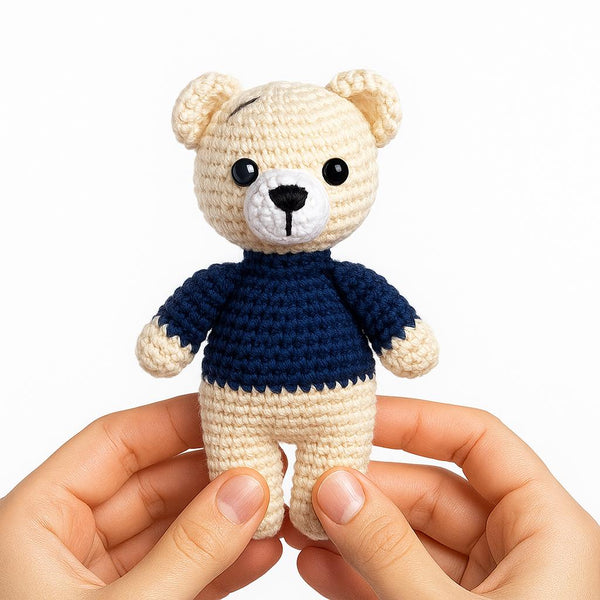 Crochet Bear Keychain Pattern: No-Sew Amigurumi PDF (Beginner Friendly)