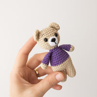 Crochet Bear Keychain Pattern: No-Sew Amigurumi PDF (Beginner Friendly)