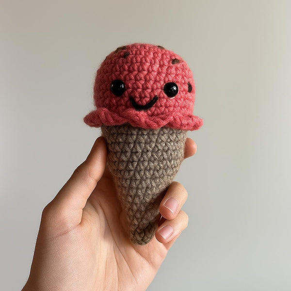 Ice Cream Cone Amigurumi Crochet Pattern – PDF Tutorial