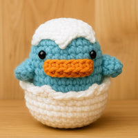 Amigurumi Duckling Crochet Pattern: PDF Tutorial with Eggshell