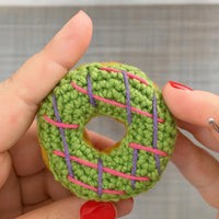Crochet Donut Keychain PDF Pattern: Amigurumi Guide