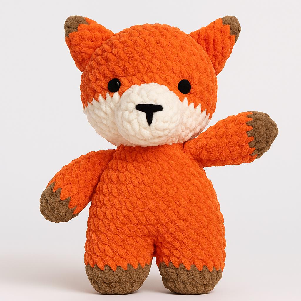 Amigurumi Fox Crochet Pattern: Velvet Plush Toy Tutorial (PDF)