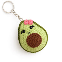 Crochet Avocado Keychain PDF Pattern: Amigurumi Kawaii Bag Charm