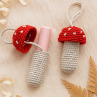 Mushroom Lip Balm Case PDF : Sliding Cap, Bag Cord, Beginner–Intermediate