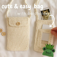 Crochet Phone Pouch PDF Pattern: Crossbody Bag with Card Holder