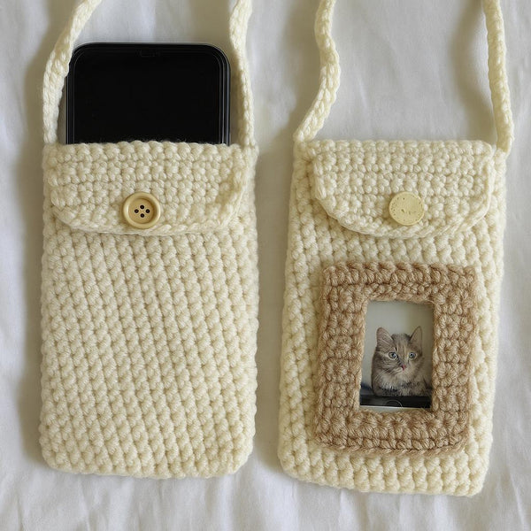 Crochet Phone Pouch PDF Pattern: Crossbody Bag with Card Holder