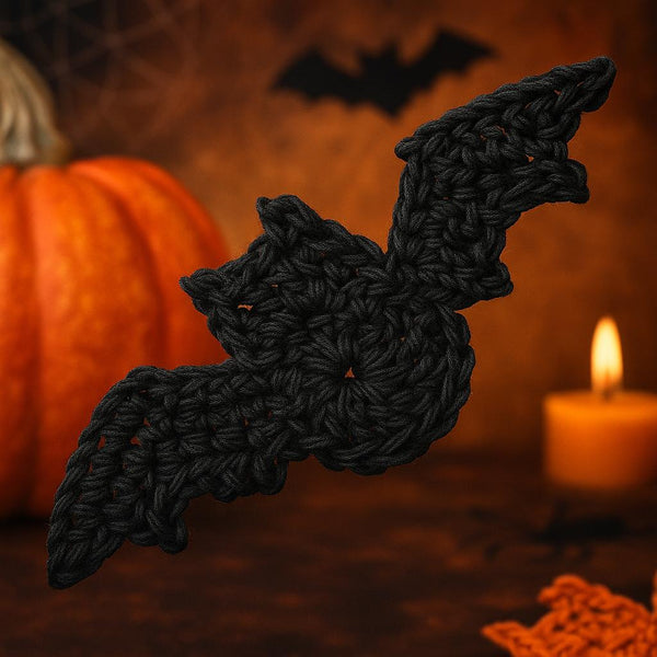 Crochet Bat Applique Pattern – Halloween Garland, Beginner Friendly (PDF Pattern)