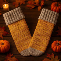 Crochet Socks Pattern PDF: Stretchy Cuff, US Terms (Instant Download)