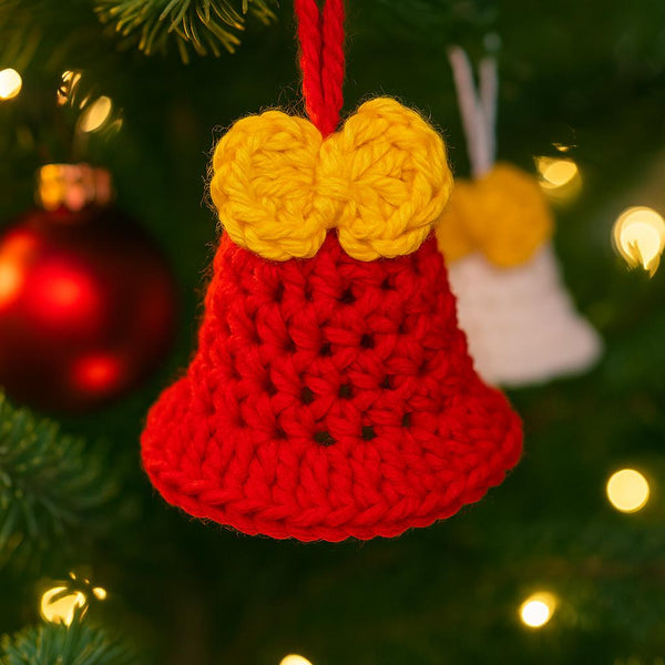 Christmas Bell Ornament Crochet PDF Pattern: Fast, Easy, Beginner