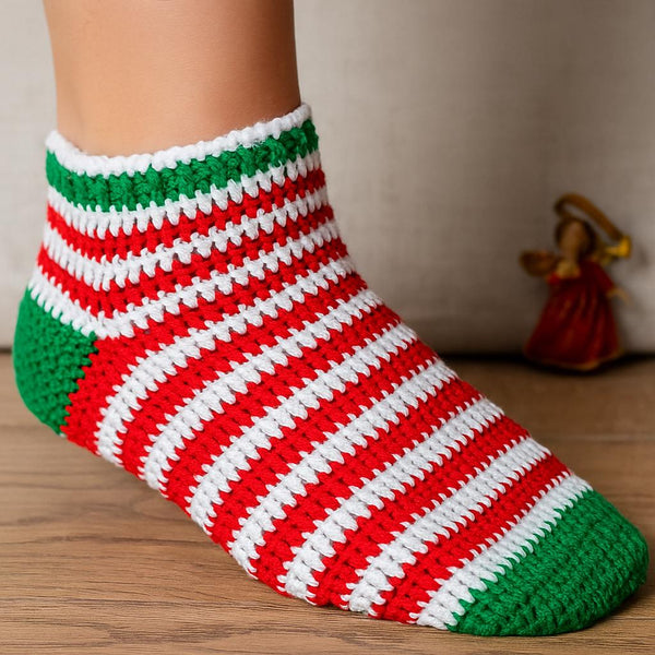 Christmas Crochet Socks Pattern PDF : Instant Download