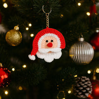 Crochet Santa Keychain PDF Pattern : Ornament, Fast & Beginner-Friendly