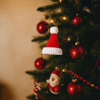Christmas Santa Hat Keychain Crochet PDF Pattern : No Abbreviations, Beginner Friendly
