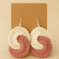 Two-Tone Hoop Earrings – Crochet PDF Pattern/  Instant PDF /  • Easy& Quick