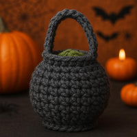 Mini Cauldron Crochet PDF Pattern : Witchy Halloween Amigurumi | Keychain/Ornament